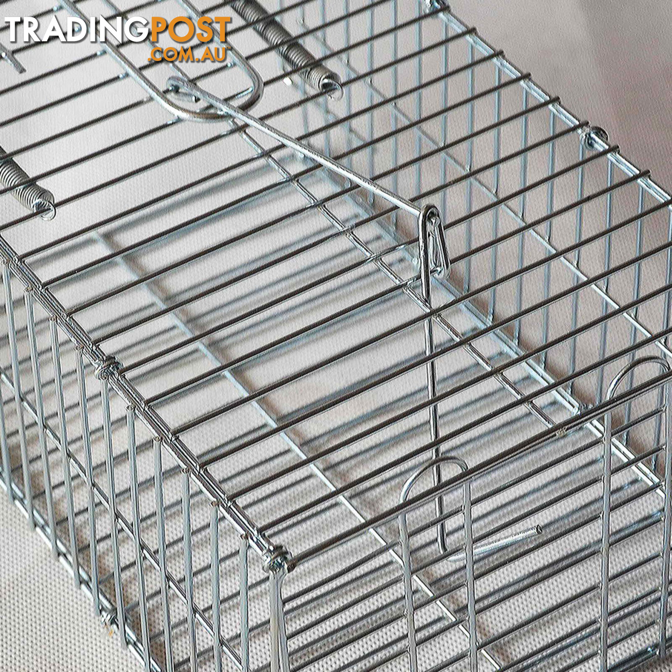 Set of 2 Humane Animal Trap Cage 66 x 23 x 25cm Silver