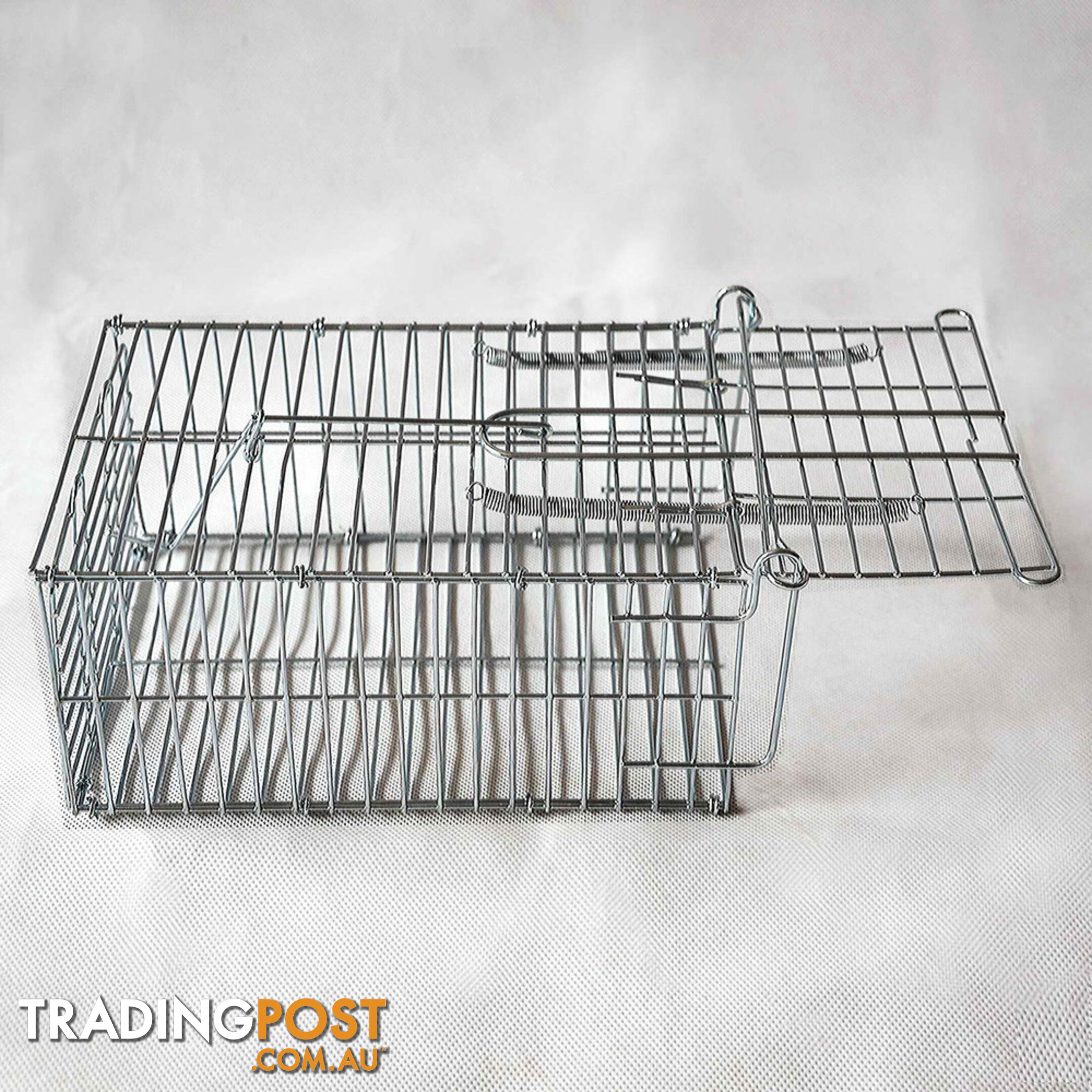 Set of 2 Humane Animal Trap Cage 66 x 23 x 25cm Silver