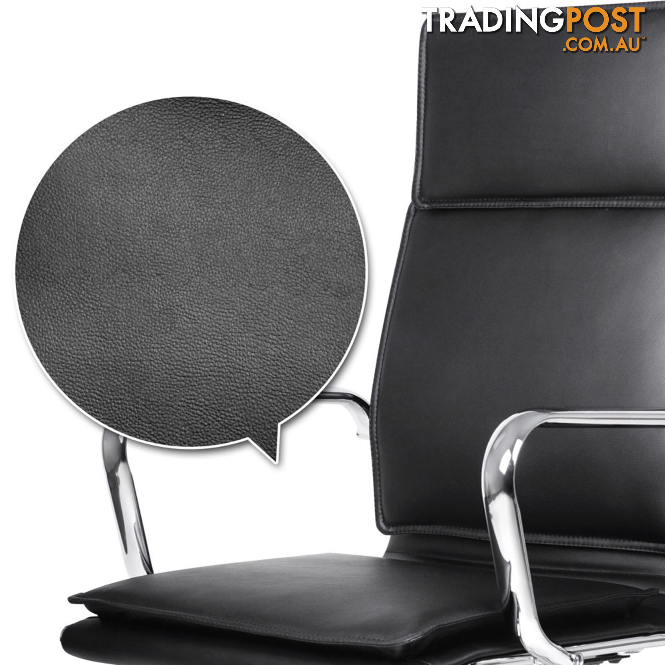 Executive PU Leather Office Computer Chair Black