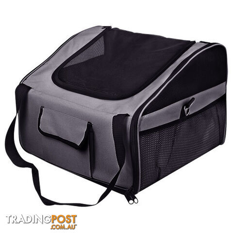 Pet Dog Cat Car Seat Carrier Travel Bag Large Grey