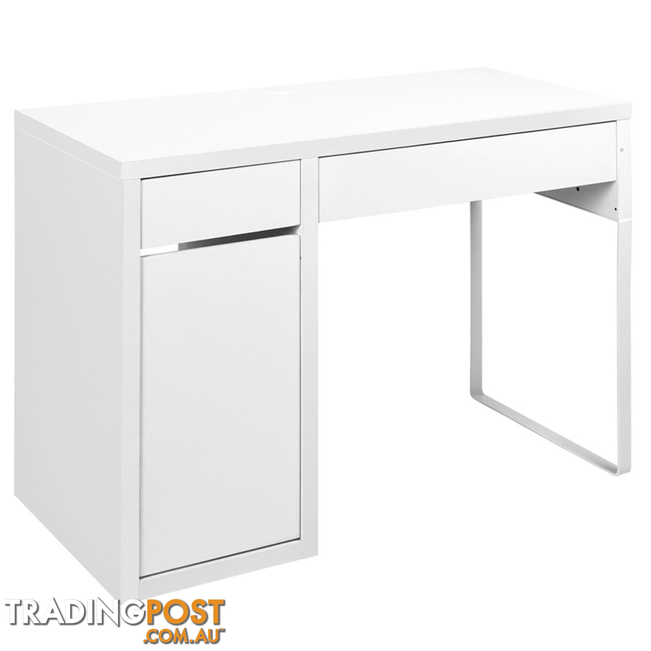 Office Study Computer Desk Cabinet White