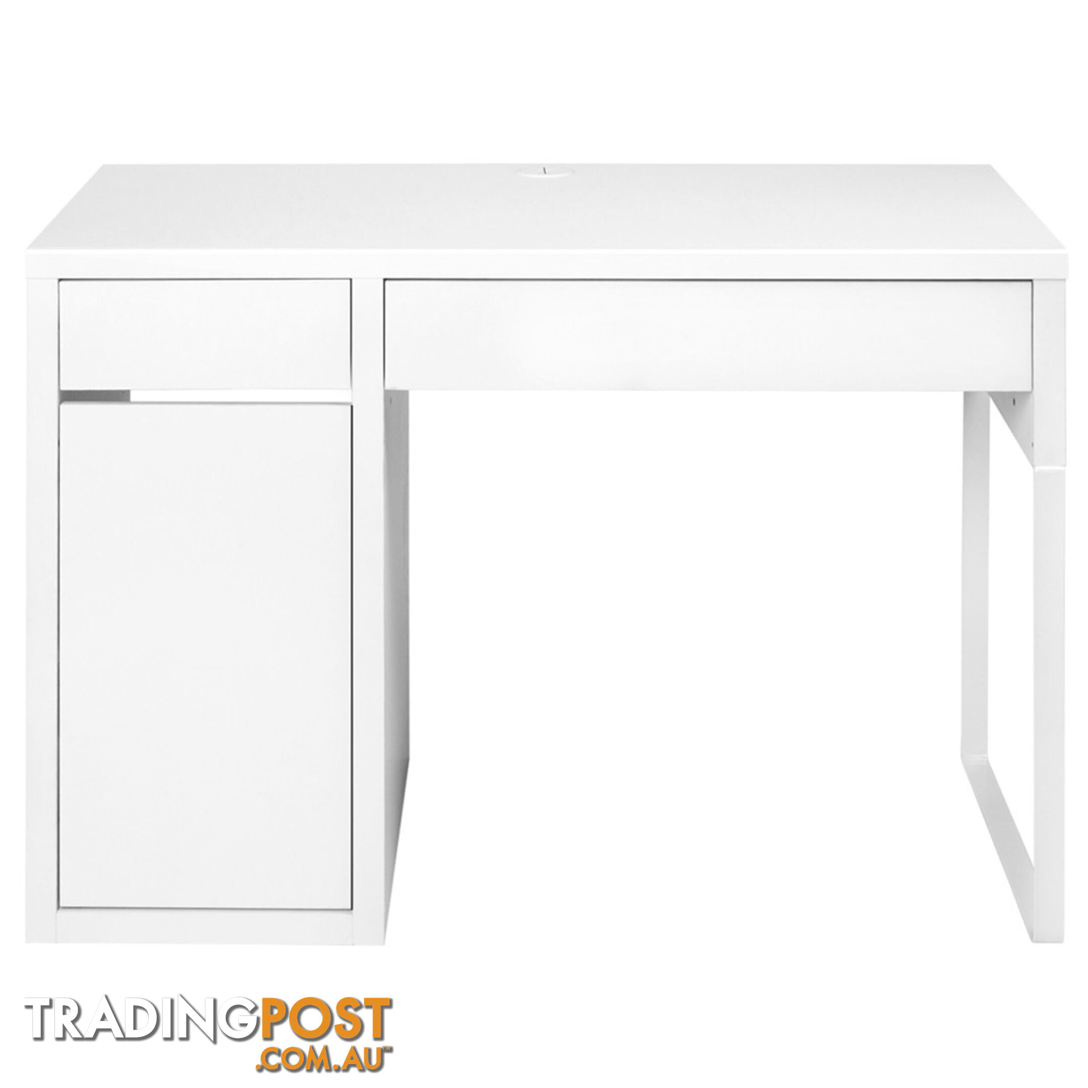 Office Study Computer Desk Cabinet White