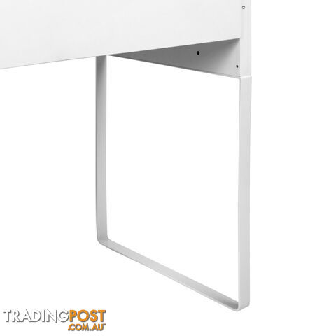 Office Study Computer Desk Cabinet White