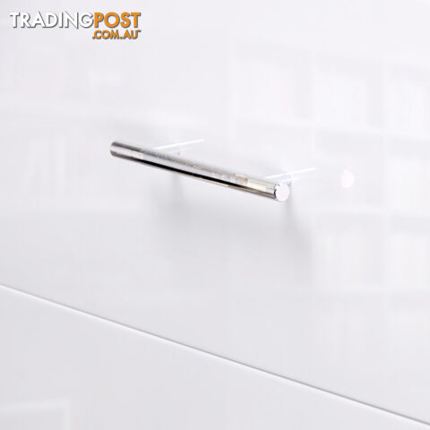 High Gloss Two Drawers Bedside Table Cabinet Lamp Unit White - photo 4 of 8