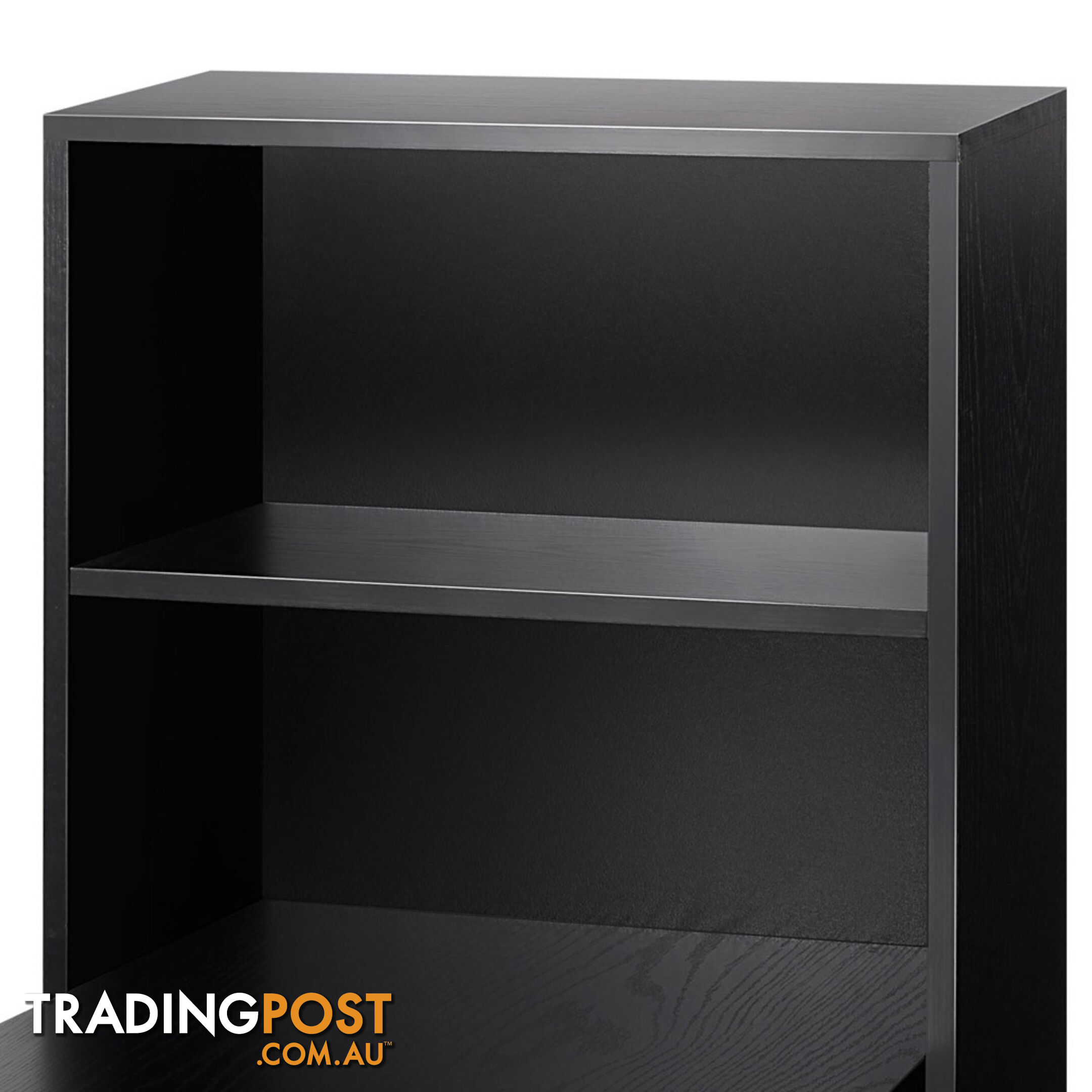 6 Storage Shelf Office Computer Desk Black