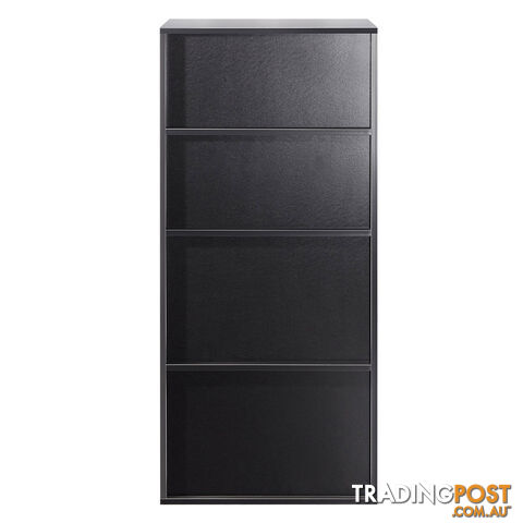 6 Storage Shelf Office Computer Desk Black