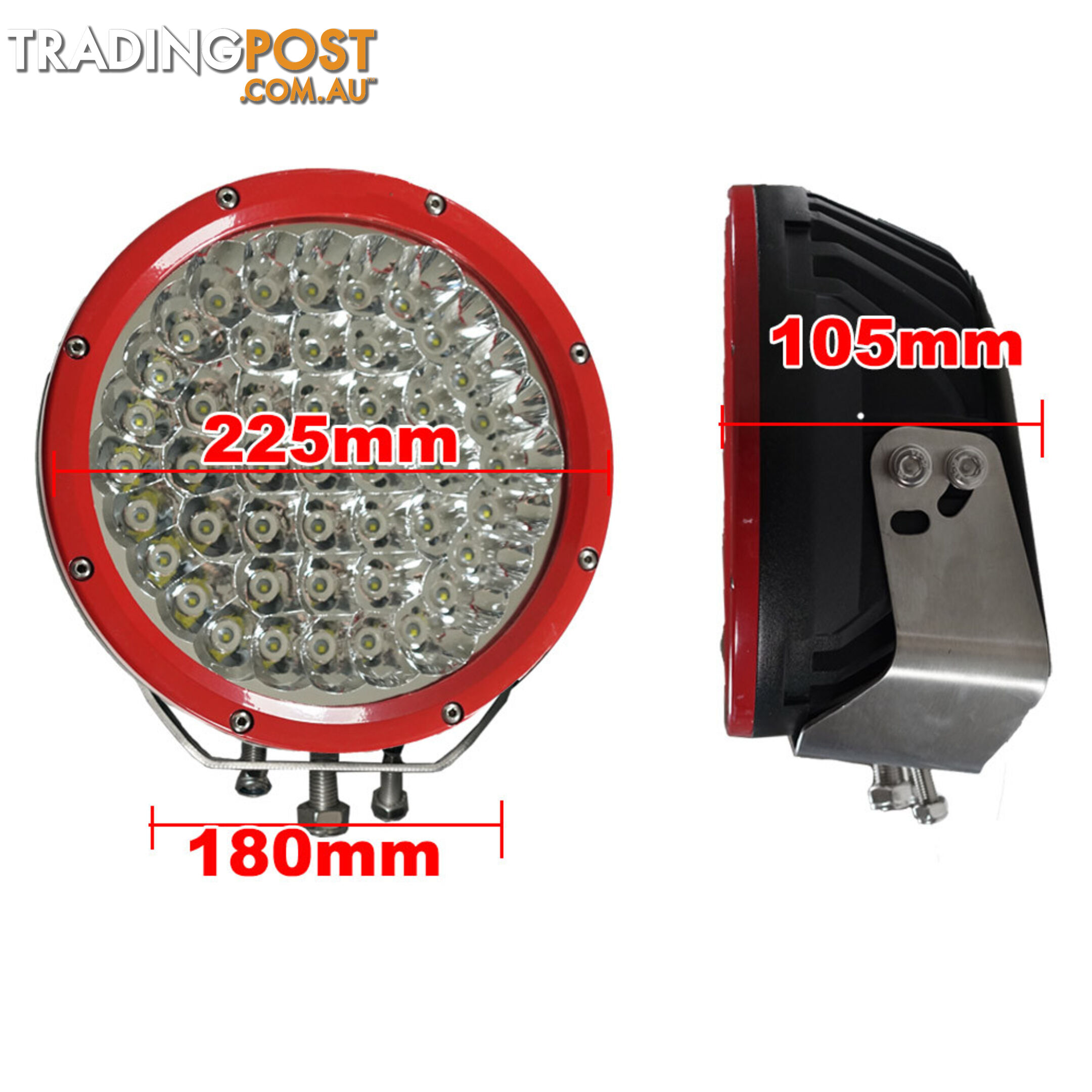 2X 9inch 315w CREE LED Driving Light Spot Beam Offroad Work Bar Lamp 12V 4WD 4X4 RED