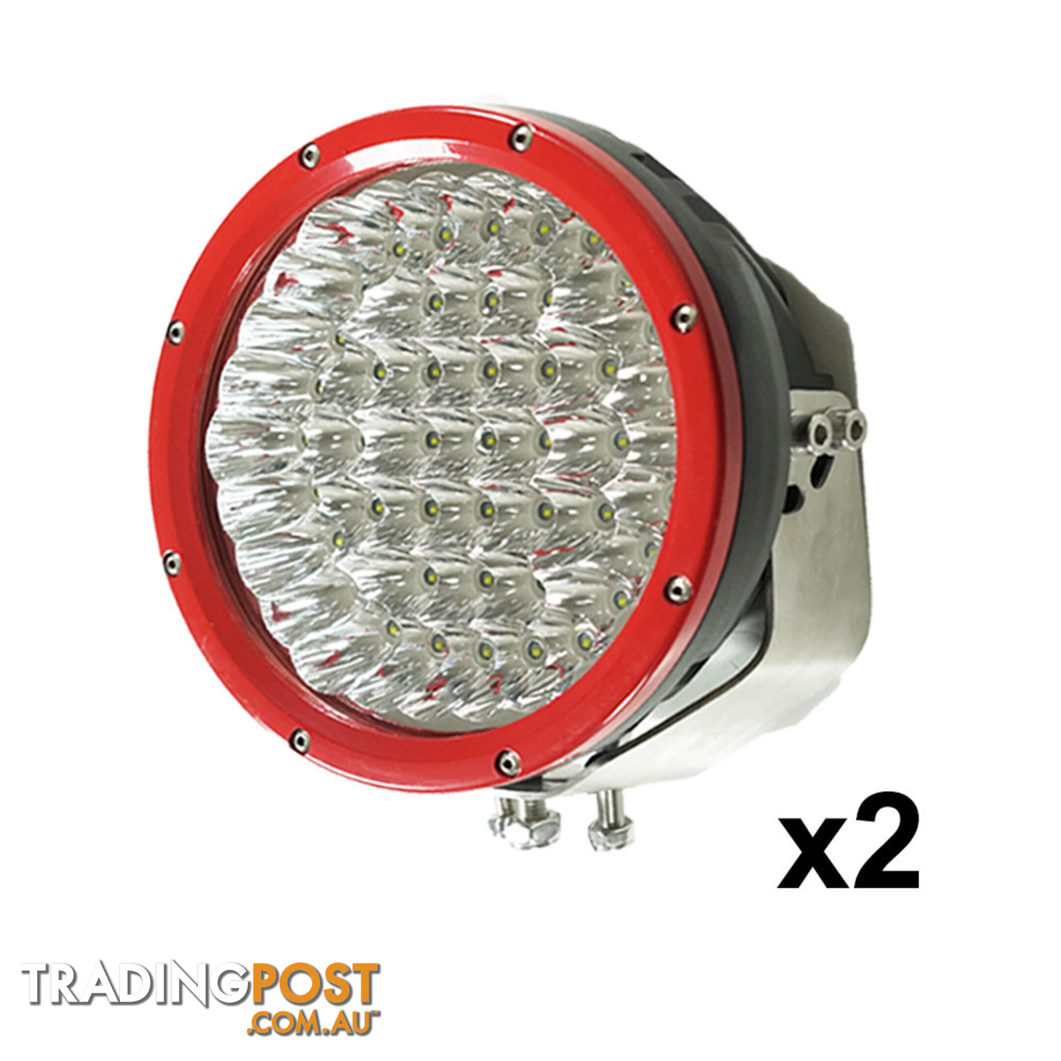 2X 9inch 315w CREE LED Driving Light Spot Beam Offroad Work Bar Lamp 12V 4WD 4X4 RED