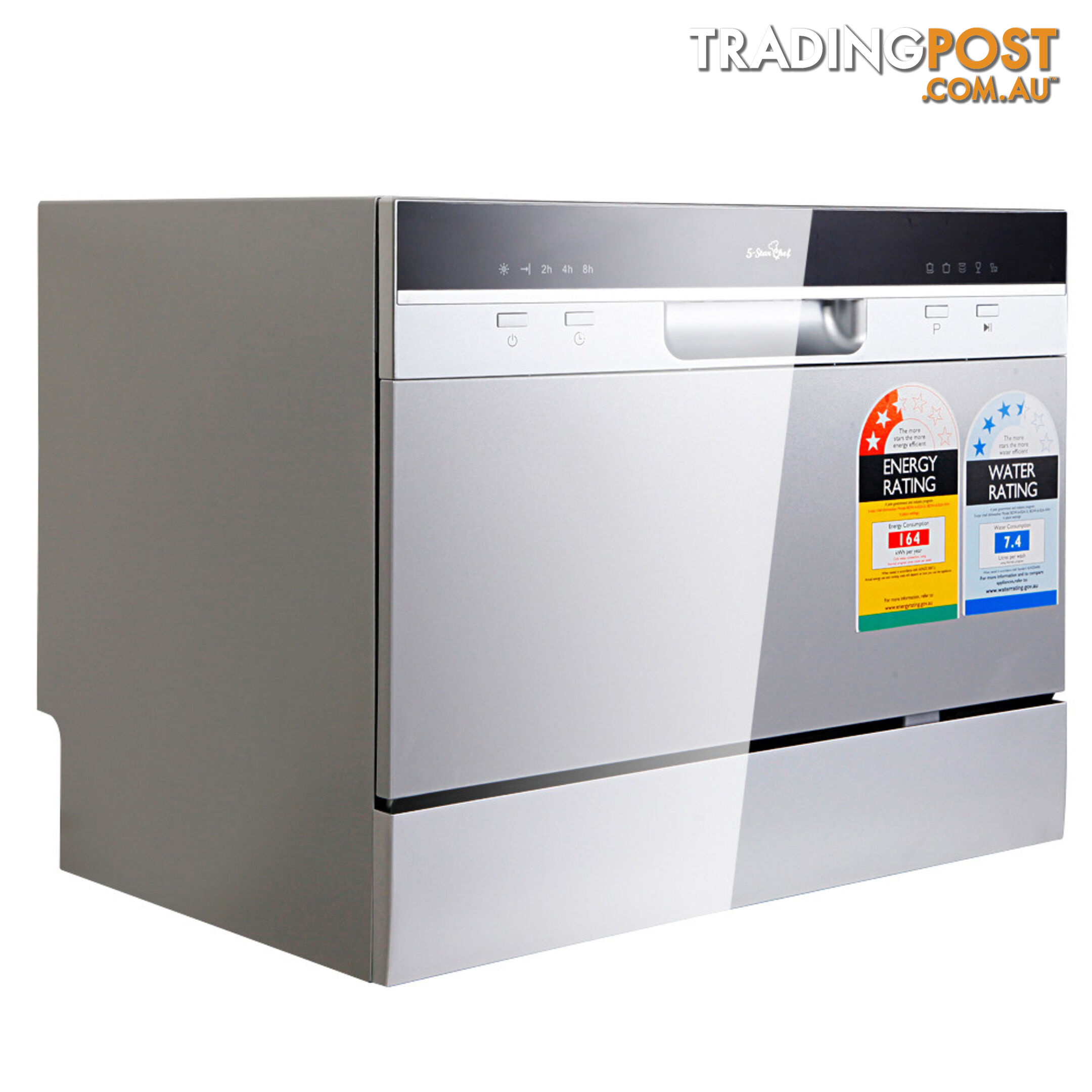 5 Star Chef Electric Benchtop Dishwasher Silver