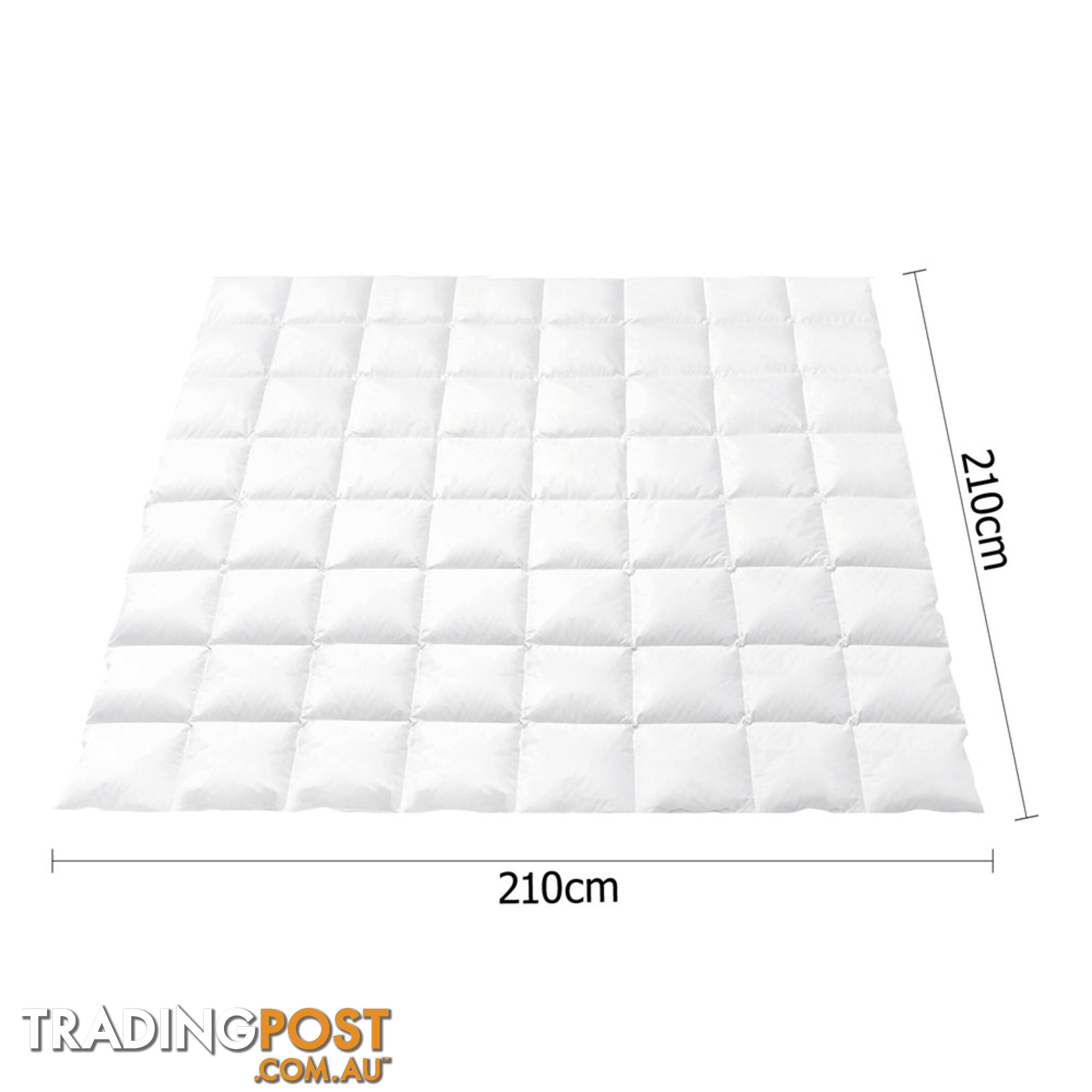 Duck Feather Down Quilt Queen White