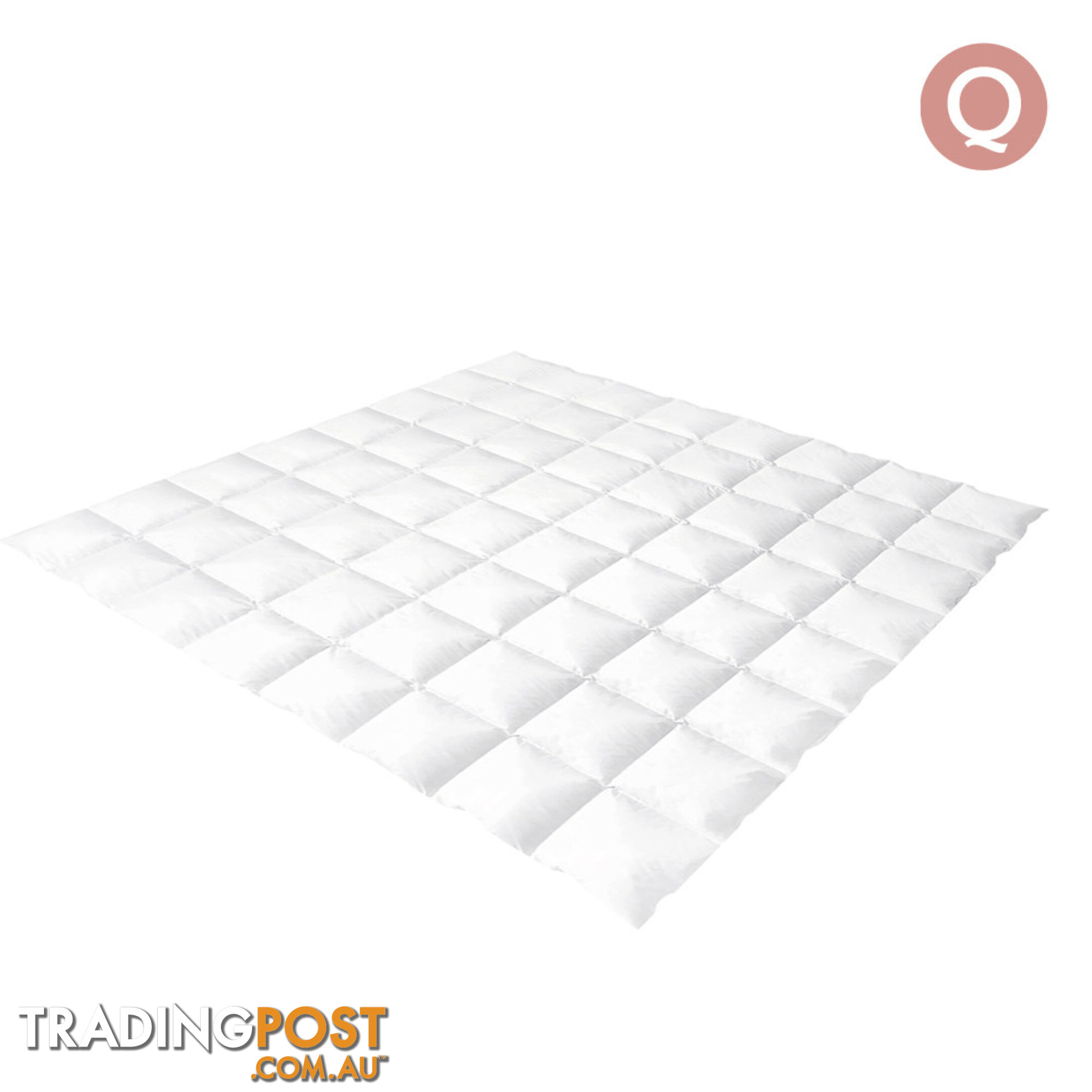 Duck Feather Down Quilt Queen White