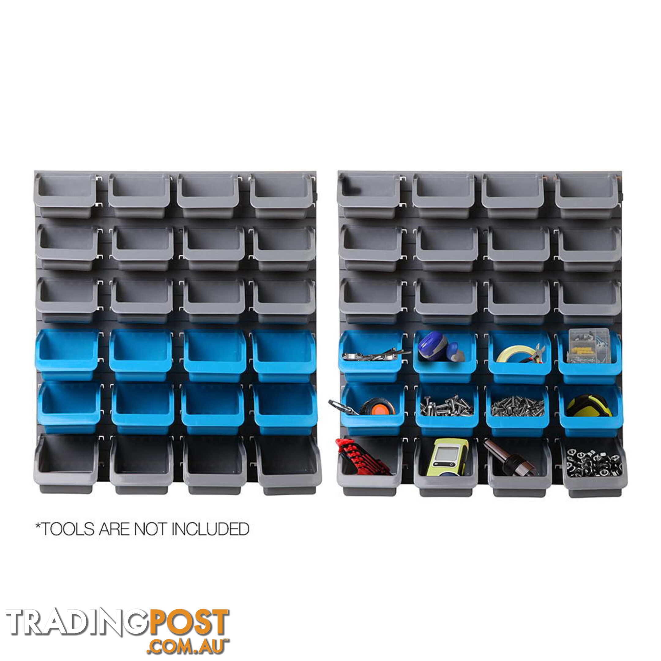 48 Piece Bin Wall Mounted Storage Rack