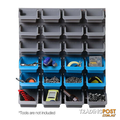 48 Piece Bin Wall Mounted Storage Rack