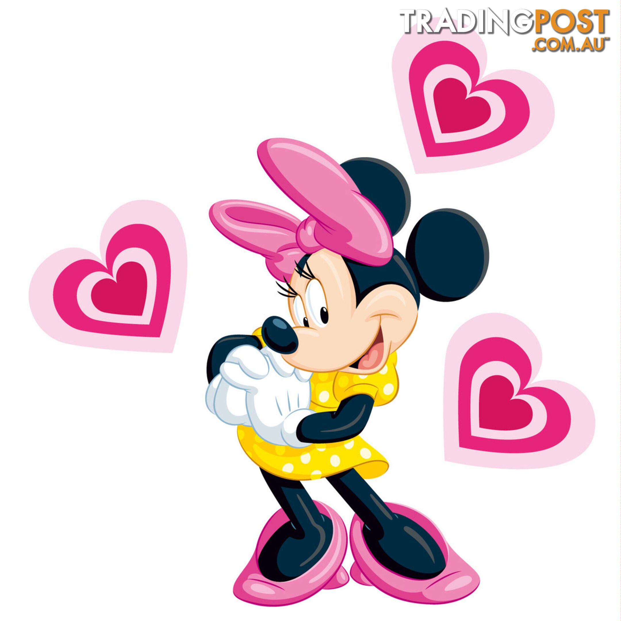 10 X Minnie Mouse Wall Stickers - Totally Movable over and over