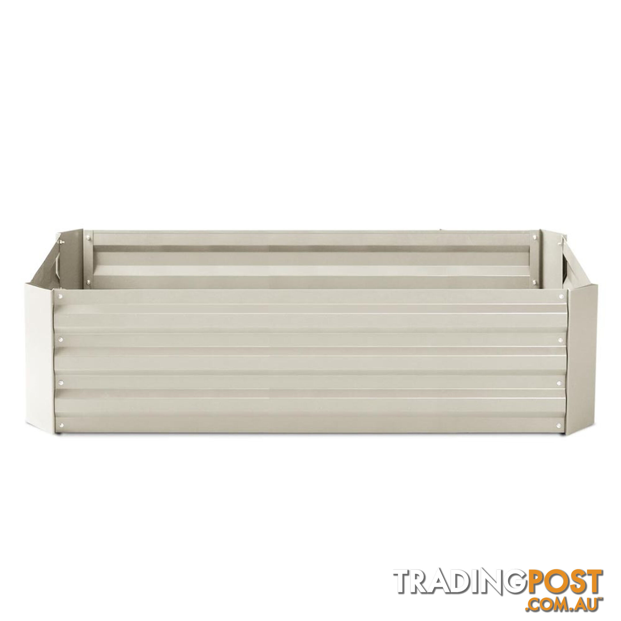 Galvanised Raised Garden Bed - 150 x 90 x 30cm - Cream