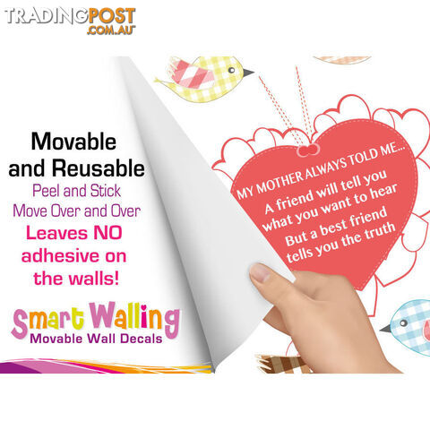 Extra Large Size My Mother Told Me Wall Sticker Quotes - Totally Movable