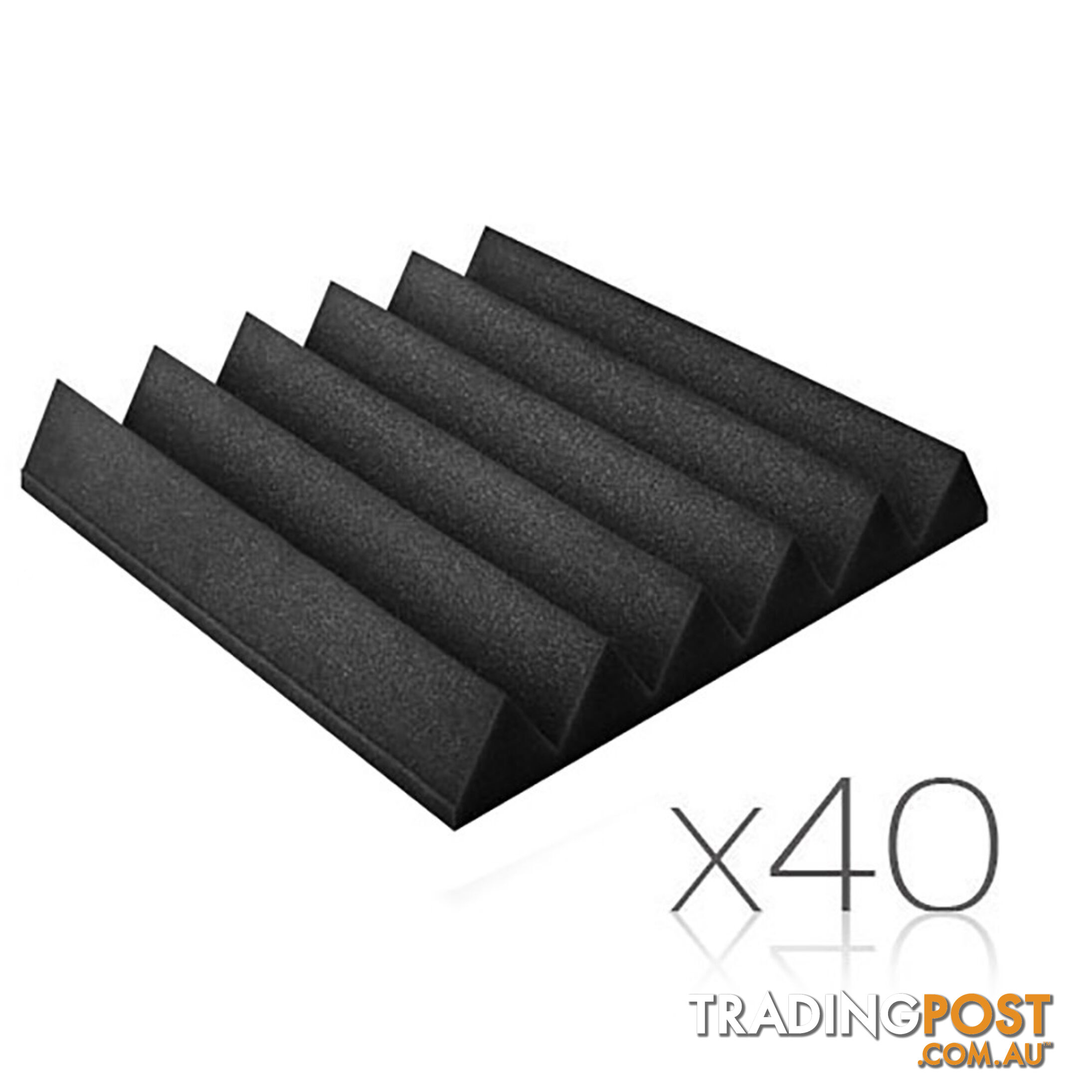 6 Teeth Wedge 30 x 30cm Acoustic Foam Panels x 40