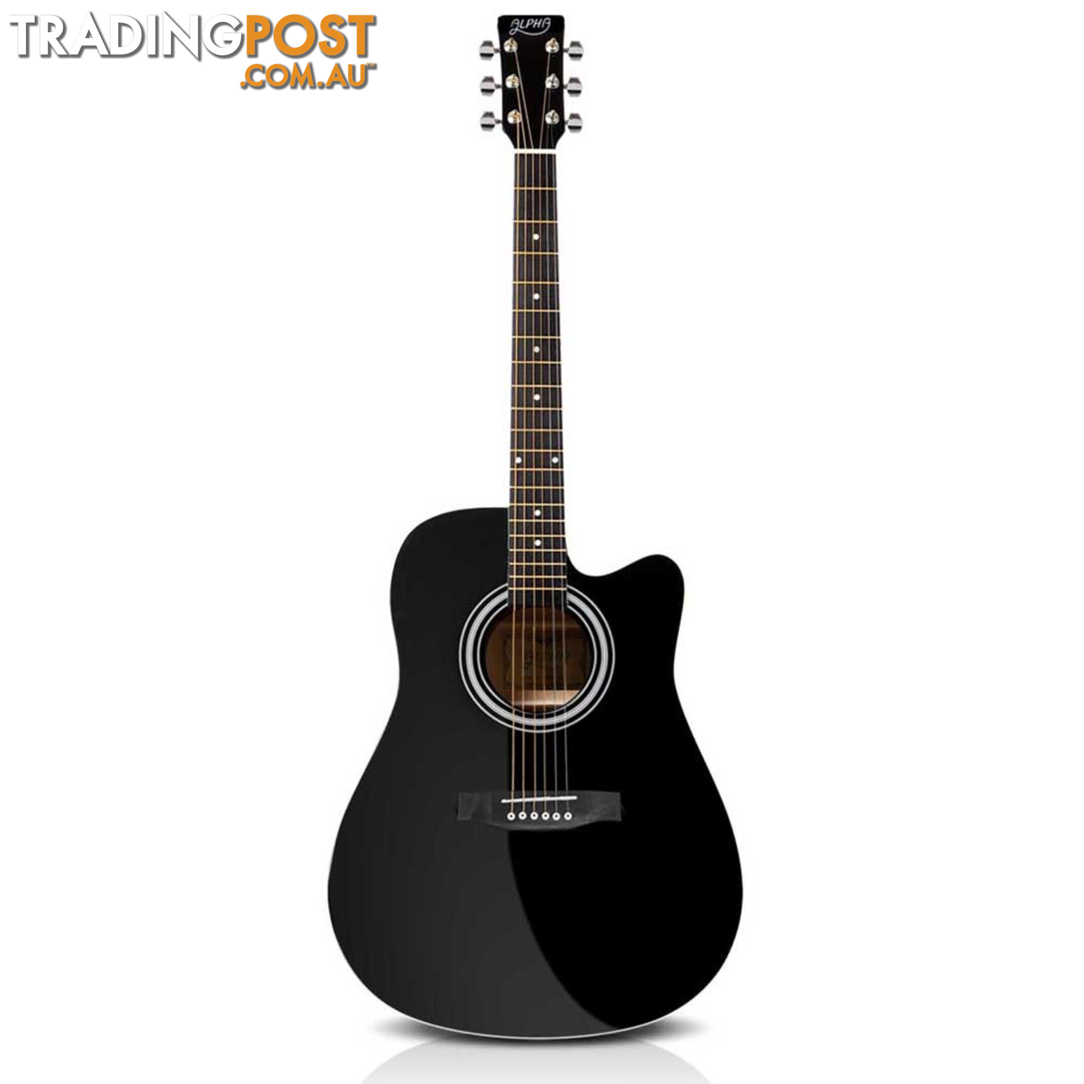 41 Steel-Stringed Acoustic Guitar Black