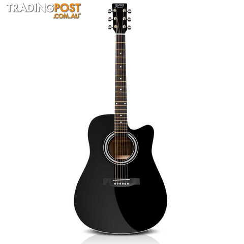 41 Steel-Stringed Acoustic Guitar Black