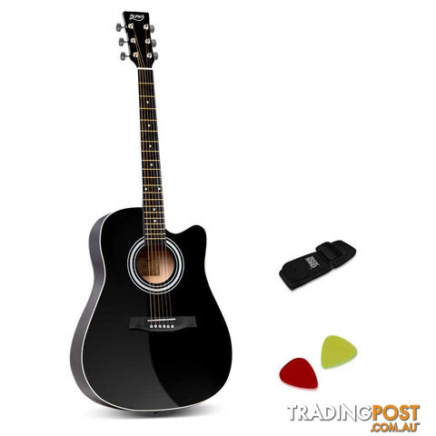 41 Steel-Stringed Acoustic Guitar Black