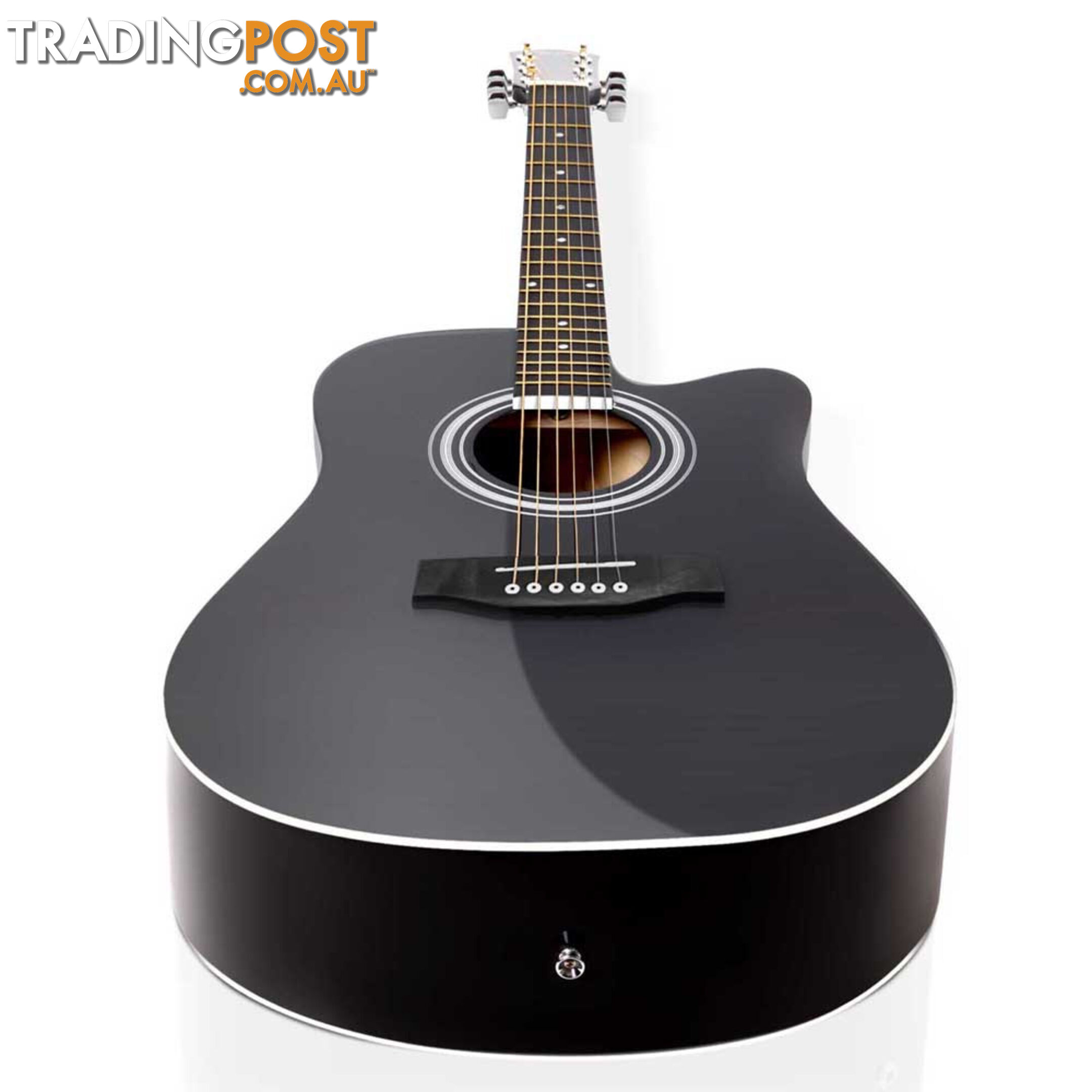 41 Steel-Stringed Acoustic Guitar Black