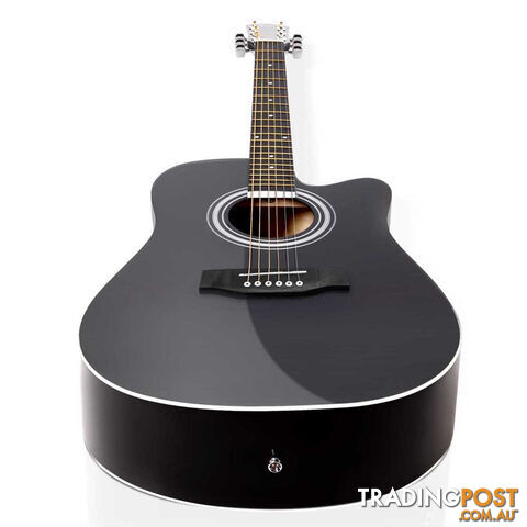 41 Steel-Stringed Acoustic Guitar Black