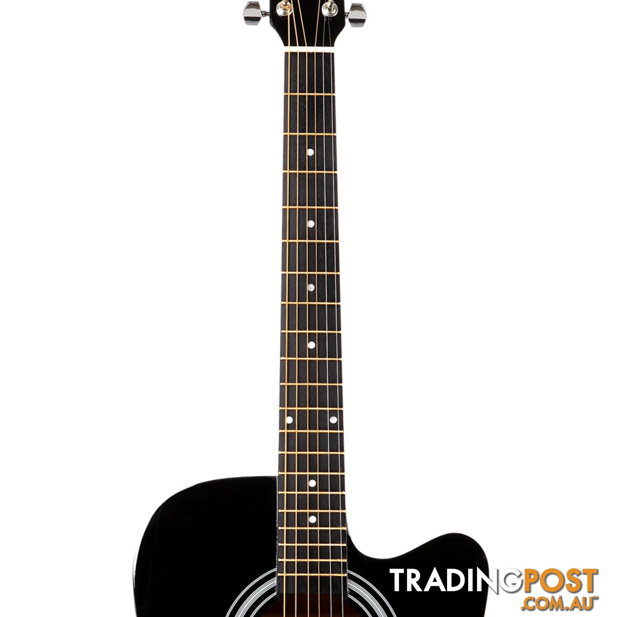 41 Steel-Stringed Acoustic Guitar Black