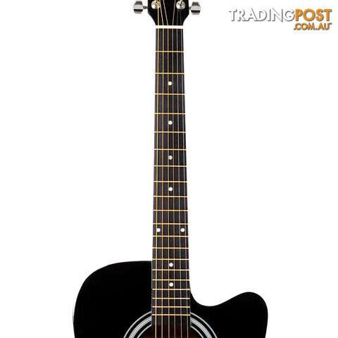 41 Steel-Stringed Acoustic Guitar Black