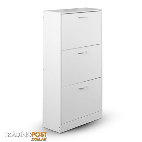 3 Drawers Chest Shoe Cabinet Storage Organizer White