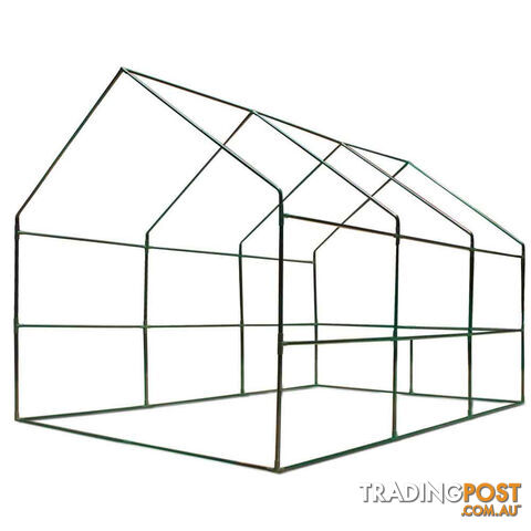 Greenhouse with Green PE Cover - 3.5M x 2M