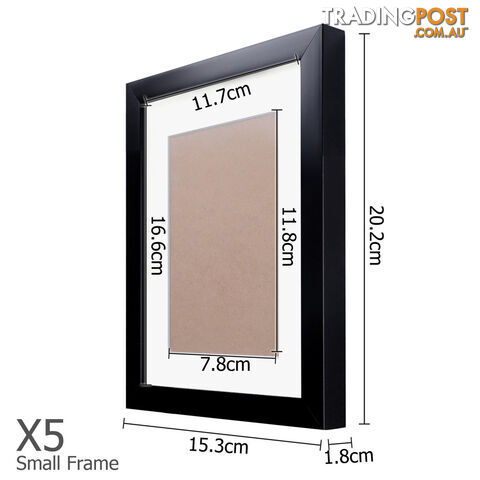 11 pcs Photo Frames Set Wall Black