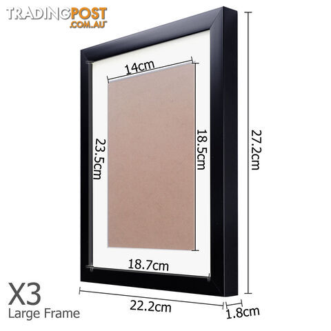 11 pcs Photo Frames Set Wall Black