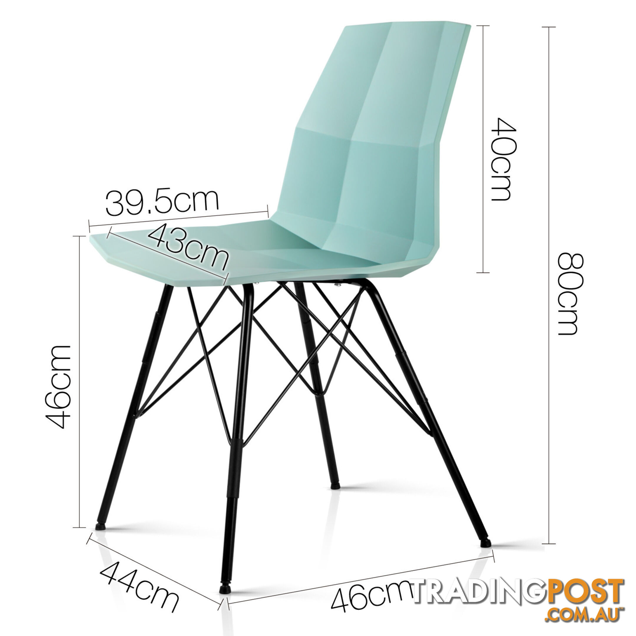 Set of 2 Eames Replica DAW Dining Chair