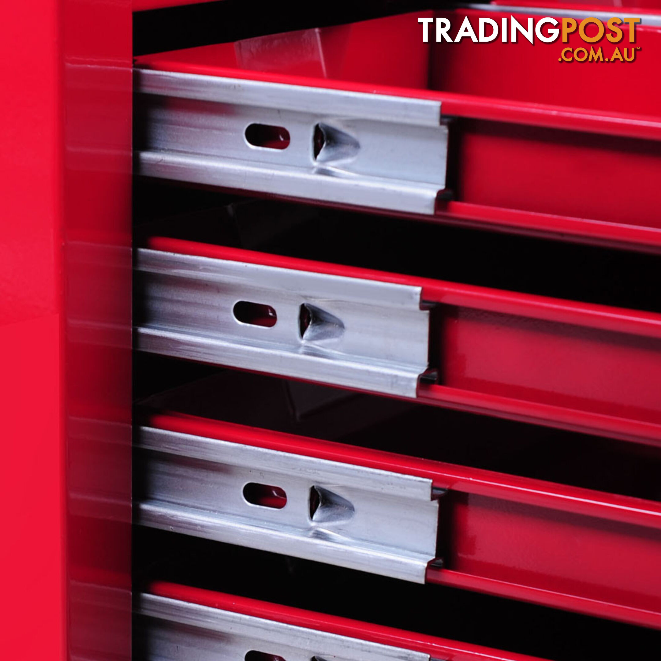 9 Drawers Tool Box Chest Red