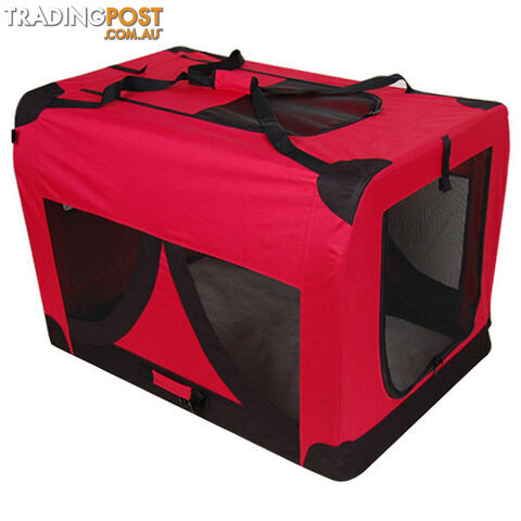 Extra Large Portable Soft Pet Dog Crate Cage Kennel Red