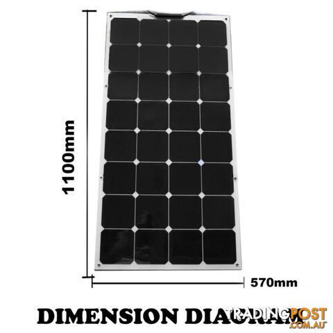 100W 12V FLEXIBLE SOLAR PANEL KIT GENERATOR CARAVAN CAMPING POWER MONO CHARGING