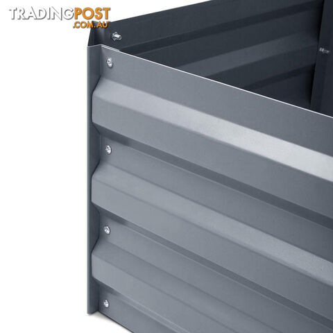 Galvanised Raised Garden Bed - 150 x 90 x 30cm - Grey - photo 4 of 7