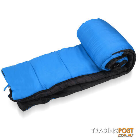 Camping Envelope Sleeping Bag Single Blue Black - photo 5 of 10