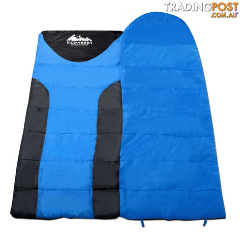 Camping Envelope Sleeping Bag Single Blue Black - photo 4 of 10