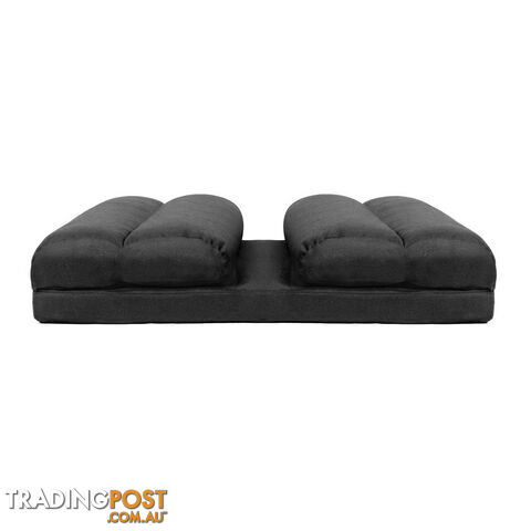 Double Size Adjustable Lounge Sofa - 5 positions Black