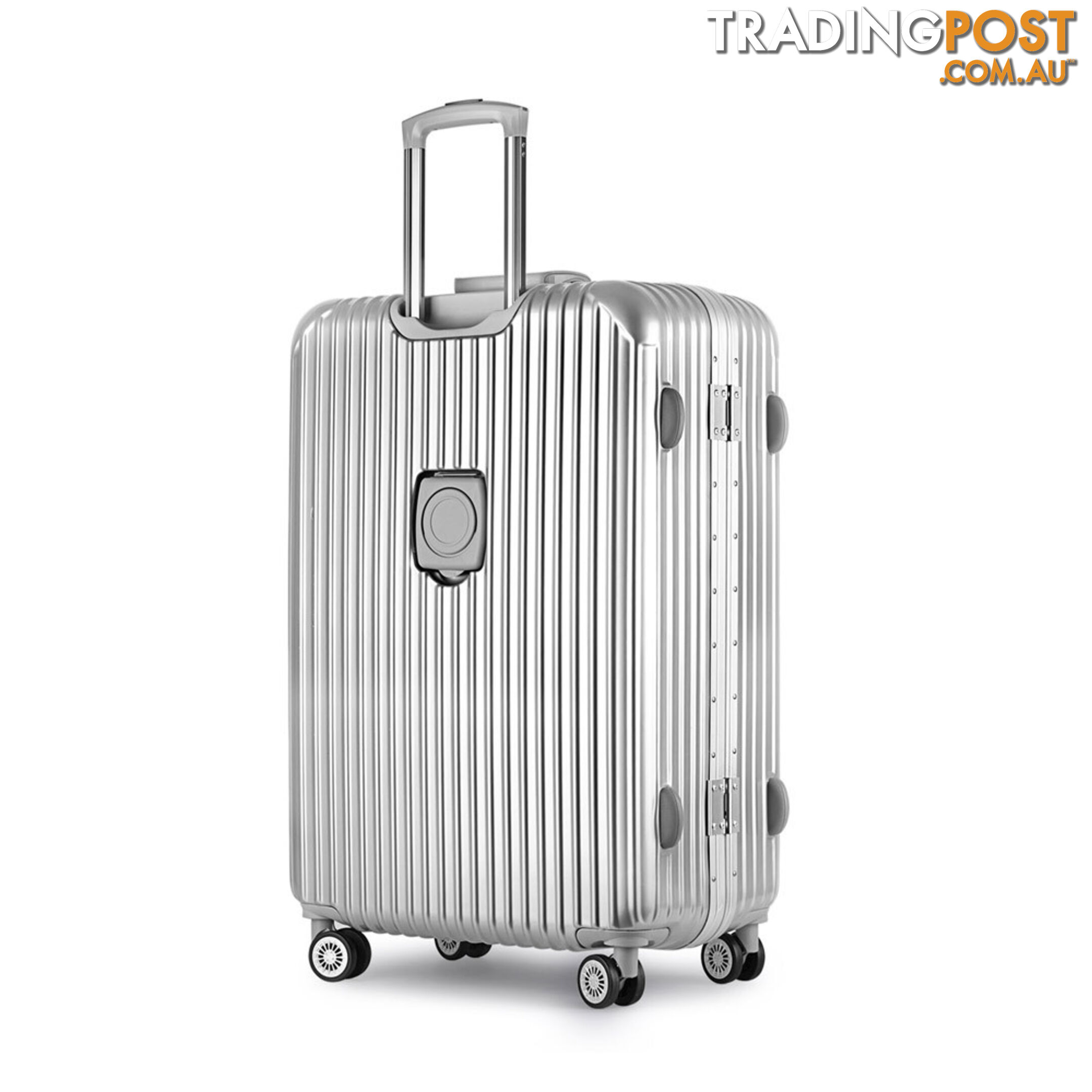 Hard Shell Travel Luggage with TSA Lock Silver