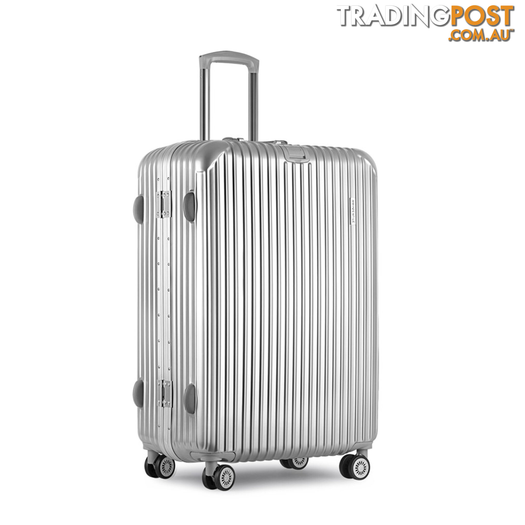 Hard Shell Travel Luggage with TSA Lock Silver