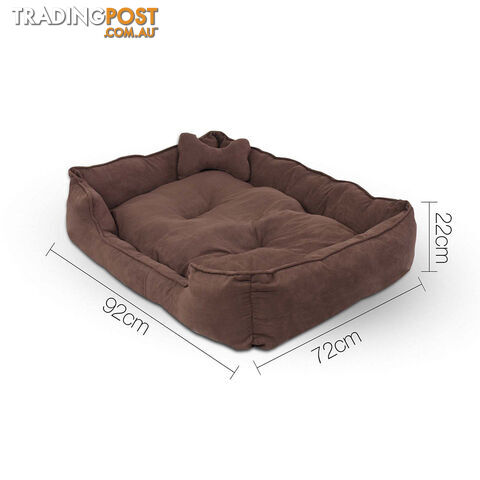 Faux Suede Washable Dog Bed - Large