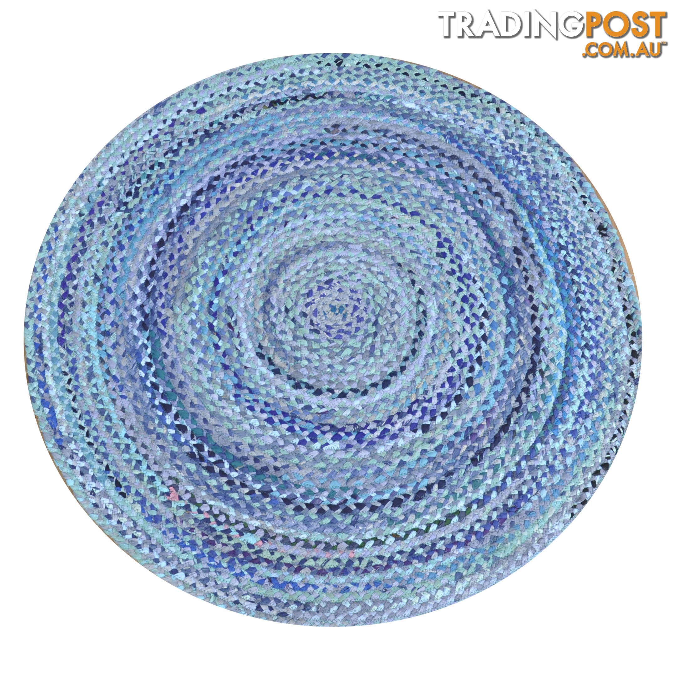 Cotton Blue Rug 120x120cm