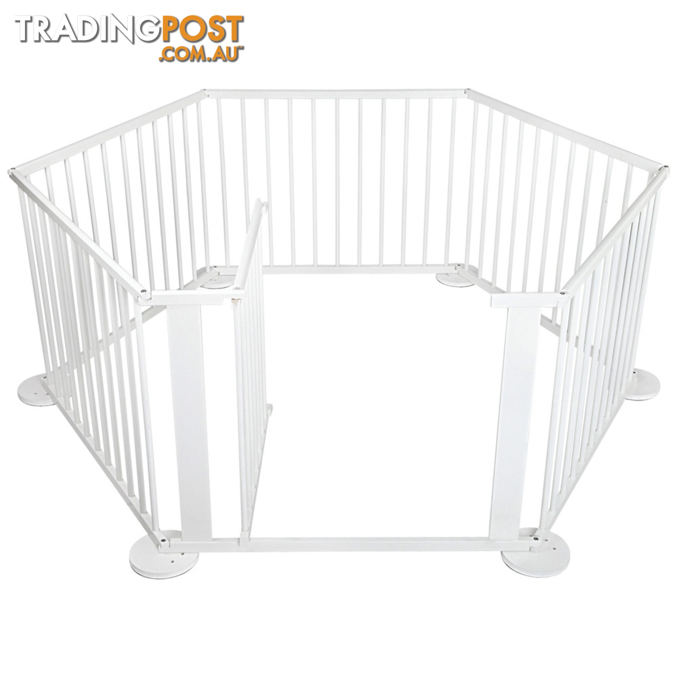 Baby Natural White Wooden Playpen