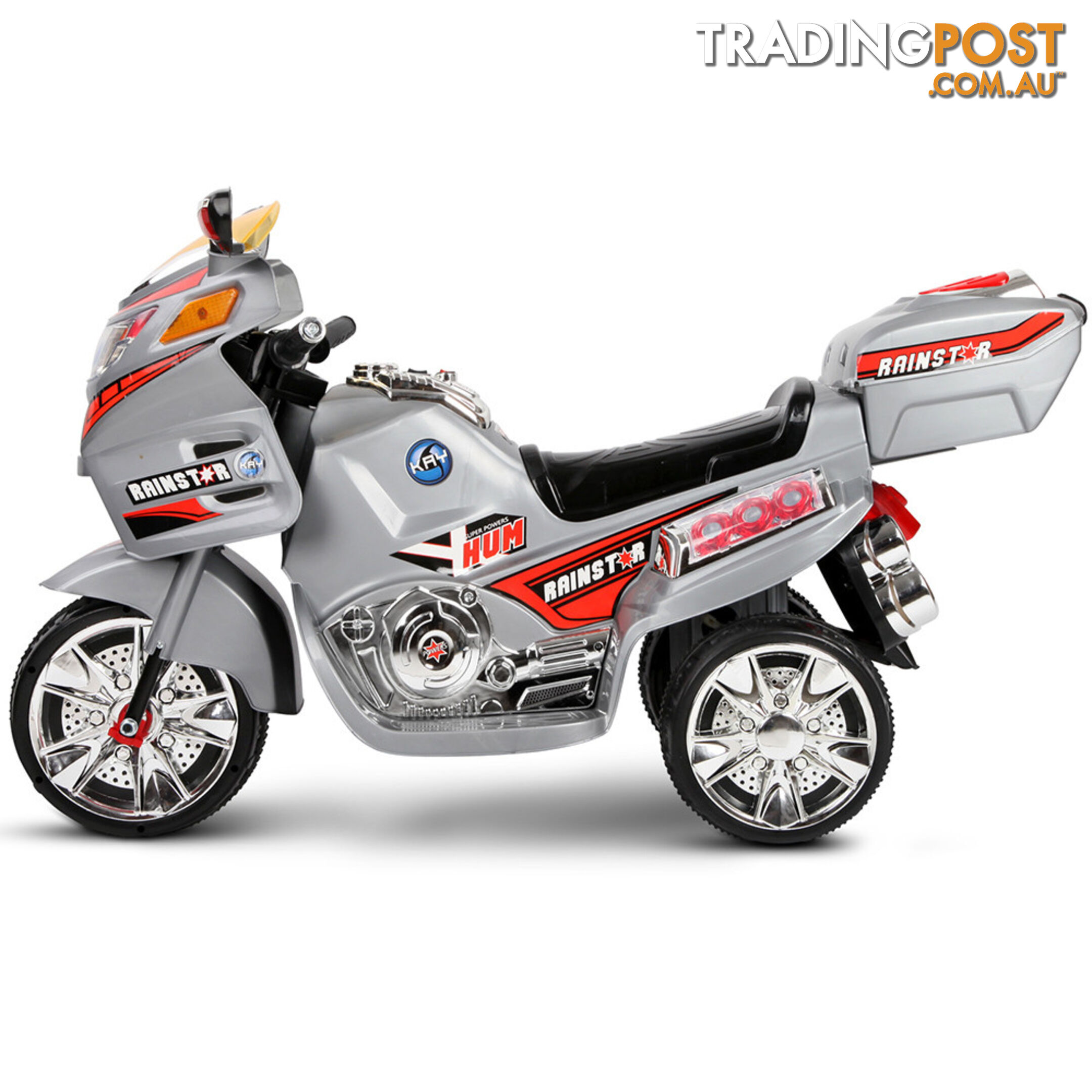 Kids Ride on Motorbike Silver Red