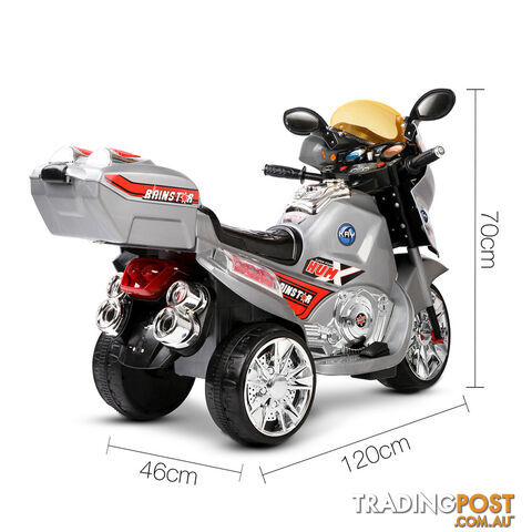 Kids Ride on Motorbike Silver Red