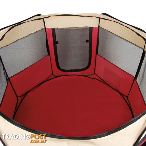 Pet Dog Puppy Cat Exercise Playpen Crate Cage Tent Red