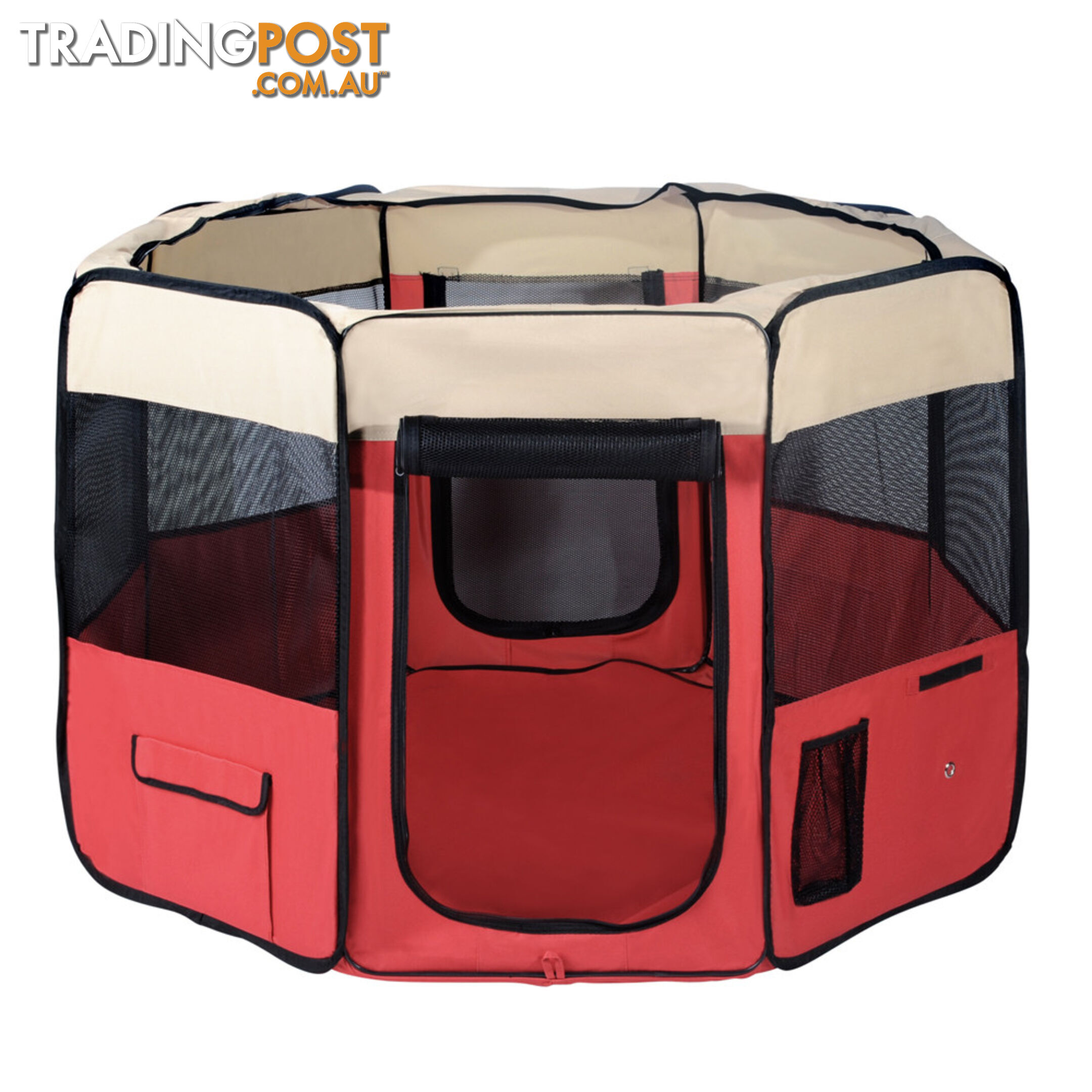 Pet Dog Puppy Cat Exercise Playpen Crate Cage Tent Red