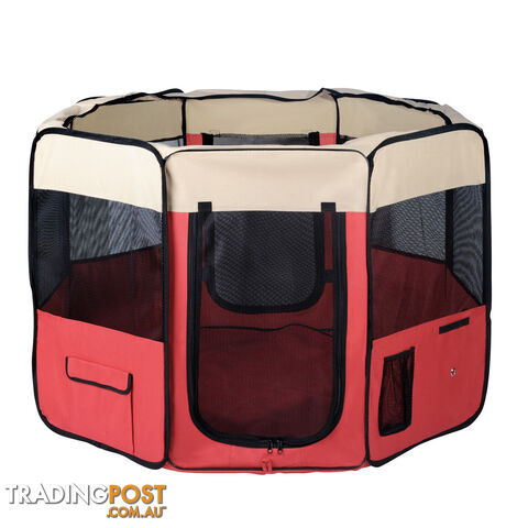 Pet Dog Puppy Cat Exercise Playpen Crate Cage Tent Red